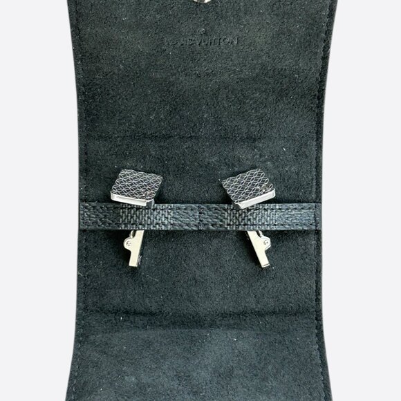 Louis Vuitton Damier Graphite Cufflinks - Picture 2 of 4